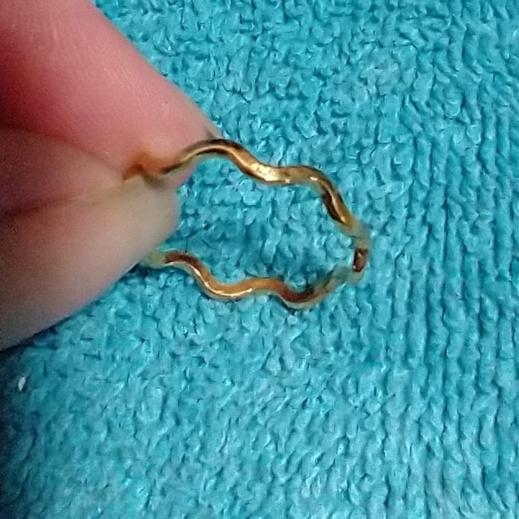Elegant Gold Wave Ring vintage - Picture 3 of 3